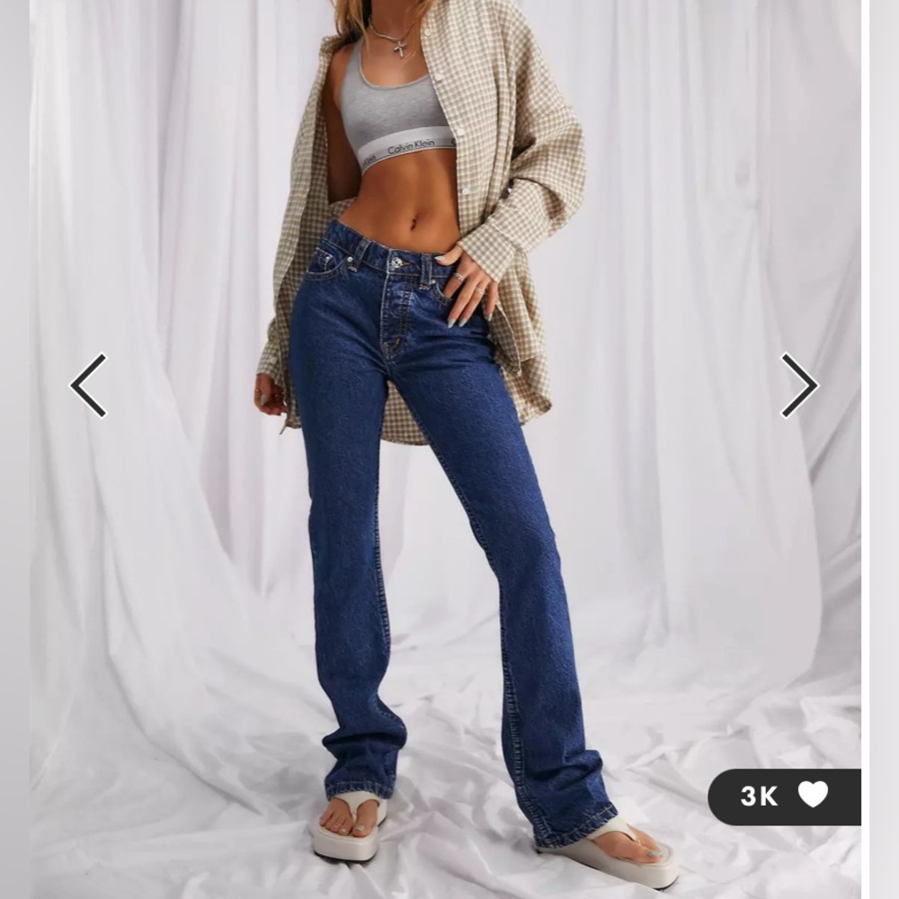 ASOS design flare jeans in mid-wash